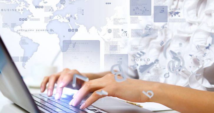 Business person working on computer